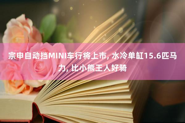 宗申自动挡MINI车行将上市, 水冷单缸15.6匹马力, 比小熊王人好骑