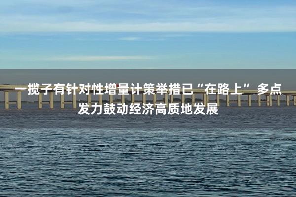 一揽子有针对性增量计策举措已“在路上” 多点发力鼓动经济高质地发展