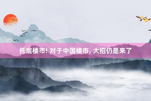 托底楼市! 对于中国楼市, 大招仍是来了