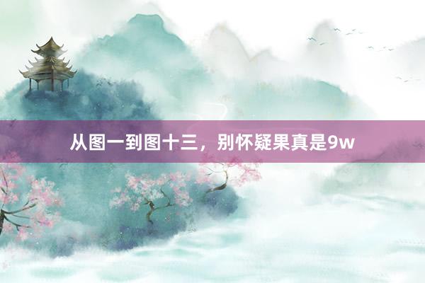 从图一到图十三，别怀疑果真是9w